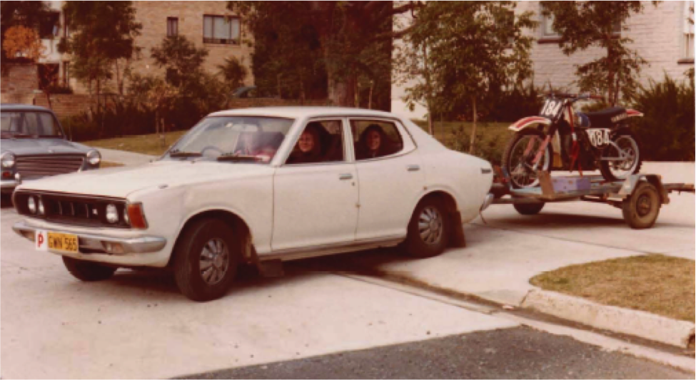 Datsun with MX Bike.1978